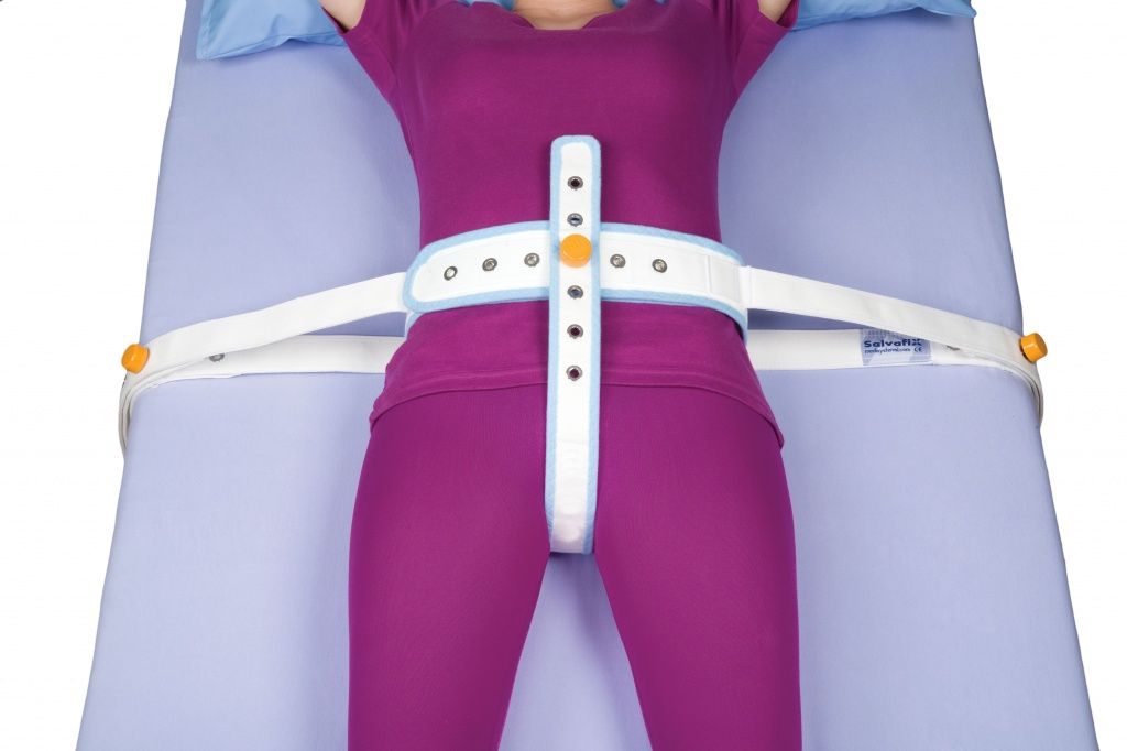 Фиксирующий брюшной ремень с промежностной лямкой (для кровати) от интернет-магазина palliativ.pro